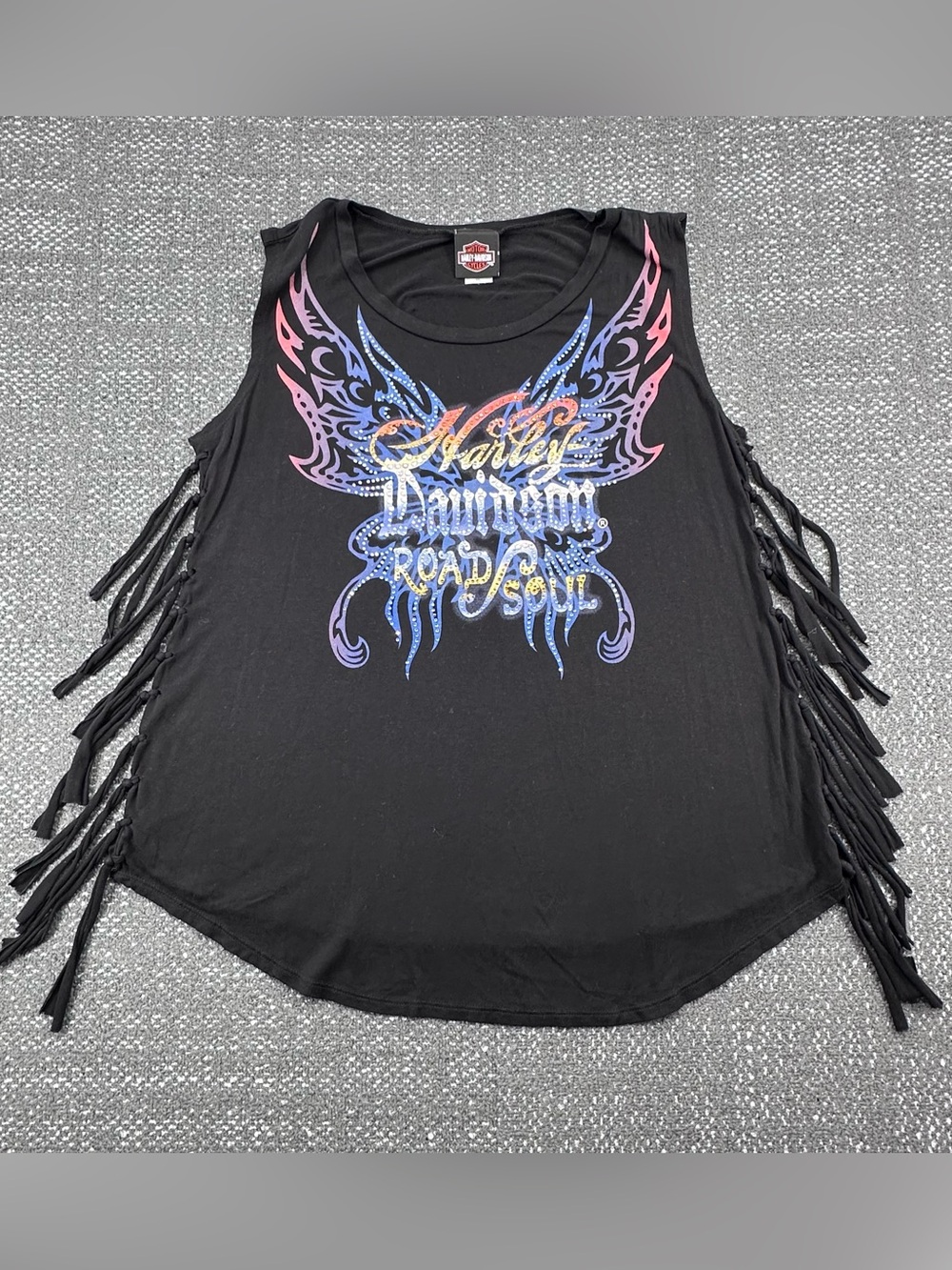 Harley-Davidson Black Fringe Tank Top - Women’s